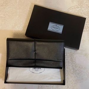 Prada Saffiano Leather Clutch / Travel Document
Holder